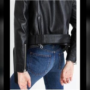 Madewell's Small Old School Biker Style Ultimate Leather Motorcycle Jacket NWT